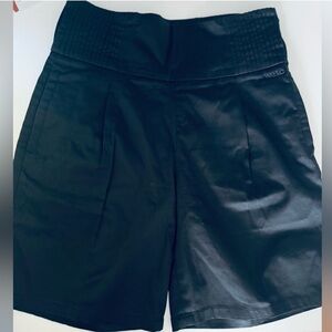 Wesc Women's Black Satin High Waist Shorts